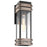 Nuvo Lighting Homestead 1 Light Wall Lantern, Black/Clear Seeded