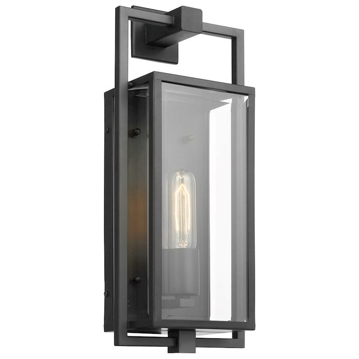 Nuvo Lighting Exhibit 1 Light Wall Lantern, Black/Clear Beveled