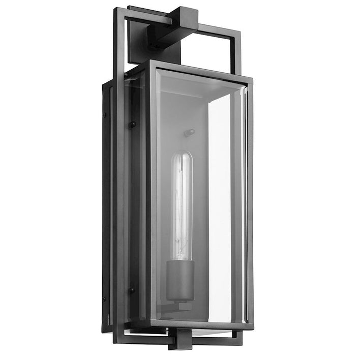 Nuvo Lighting Exhibit 1 Light Large Wall Lantern, Black/Clear Beveled - 60-7545