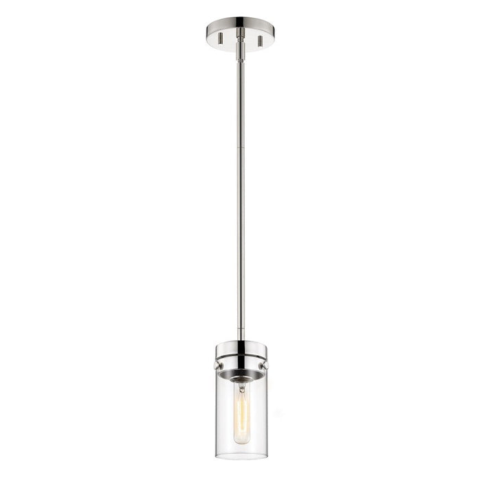 Nuvo Lighting Intersection 1 Light Mini Pendant, Clear