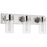 Nuvo Lighting Intersection 3 Light Vanity, Polished Nickel/Clear - 60-7633