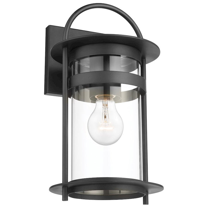 Nuvo Lighting Bracer 1 Light Wall Lantern, Black/Clear