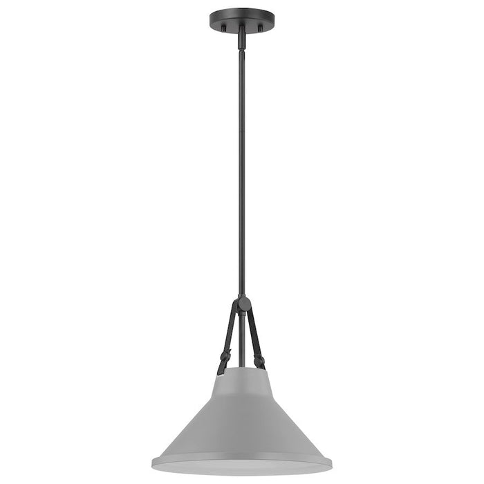 Nuvo Lighting Zelda 1 Light Pendant/Med. Base/60W, Black/Gray Metal - 60-7646