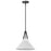 Nuvo Lighting Zelda 1 Light Pendant/Med. Base/60W, Black/White Metal - 60-7647