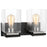 Nuvo Lighting Crossroads 2 Light Vanity, Black/Clear