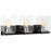 Nuvo Lighting Crossroads 3 Light Vanity, Black/Clear