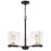 Nuvo Lighting Crossroads Chandelier, Black/Clear