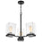 Nuvo Lighting Crossroads Chandelier, Black/Clear