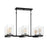 Nuvo Lighting Crossroads 6 Light Island Pendant, Black/Clear - 60-7657