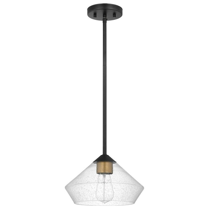 Nuvo Lighting Starlight 1 Lt Mini Pendant/60W, Black/Brass/Seed - 60-7682