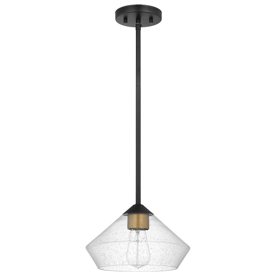 Nuvo Lighting Starlight 1 Lt Mini Pendant/60W, Black/Brass/Seed - 60-7682