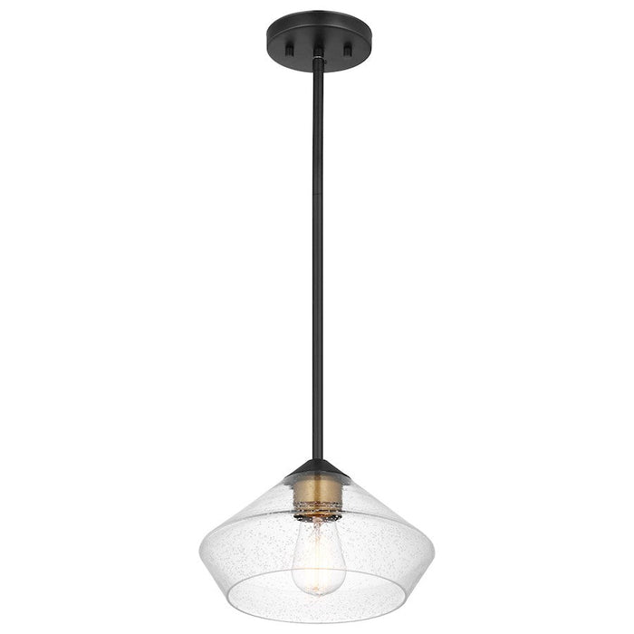 Nuvo Lighting Starlight 1 Lt Mini Pendant/60W, Black/Brass/Seed