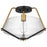 Nuvo Lighting Starlight 1 Lt Semi Flush Mount/60W, Black/Brass/Seed - 60-7683