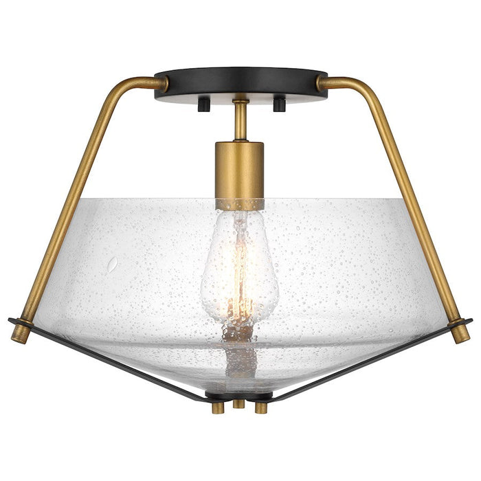 Nuvo Lighting Starlight Semi Flush Mount/60W, Black/Brass/Seed