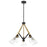 Nuvo Lighting Starlight 5 Light Chandelier/60W, Black/Brass/Seed - 60-7685