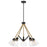 Nuvo Lighting Starlight Chandelier/60W, Black/Brass/Seed