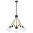 Nuvo Lighting Starlight Chandelier/60W, Black/Brass/Seed