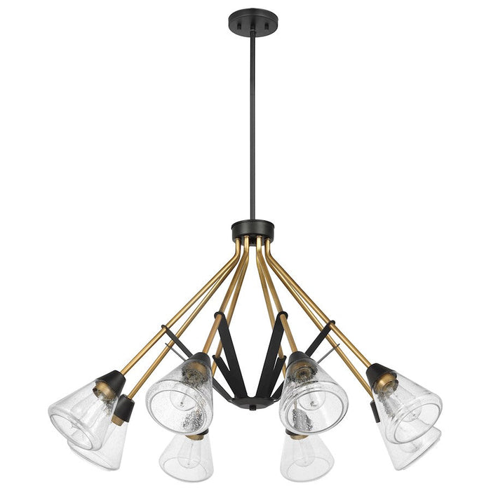 Nuvo Lighting Starlight 8 Light Chandelier/60W, Black/Brass/Seed - 60-7686