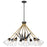 Nuvo Lighting Starlight Chandelier/60W, Black/Brass/Seed