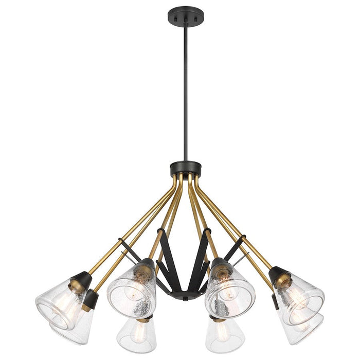 Nuvo Lighting Starlight Chandelier/60W, Black/Brass/Seed