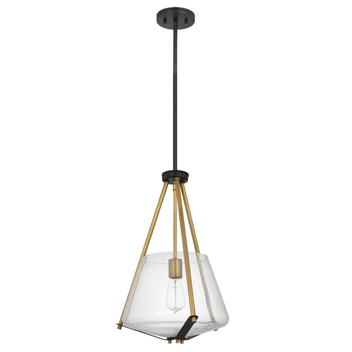 Nuvo Lighting Starlight 1 Lt Foyer Pendant/60W, Black/Brass/Seed - 60-7687