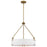 Nuvo Lighting Halter 4 Light Pendant/60W, Natural Brass/White Fabric - 60-7691