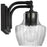 Nuvo Lighting Destin 1 Light Wall Sconce/60W, Black /Silver/Ribbed