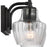 Nuvo Lighting Destin 2 Light Vanity/60W, Black /Silver/Clear Ribbed