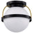 Nuvo Lighting Lakeshore 1 Light 10" Flush Mount, Black/Brass/Opal - 60-7770