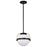 Nuvo Lighting Lakeshore 1 Light Small Pendant, Black/Brass/White Opal - 60-7773