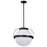 Nuvo Lighting Lakeshore 1 Light Medium Pendant, Black/Brass/White Opal - 60-7774