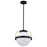 Nuvo Lighting Lakeshore 1 Light Large Pendant, Black/Brass/White Opal - 60-7775