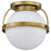 Nuvo Lighting Lakeshore 1 Light Medium Flush Mount, Brass/White Opal - 60-7781