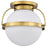 Nuvo Lighting Lakeshore 1 Light Large Flush Mount, Brass/White Opal - 60-7782