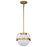 Nuvo Lighting Lakeshore 1 Light Small Pendant, Brass/White Opal - 60-7783