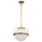 Nuvo Lighting Lakeshore 1 Light Medium Pendant, Brass/White Opal - 60-7784