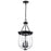 Nuvo Lighting Boliver 3 Light 11" Pendant, Matte Black/Clear Seeded - 60-7800