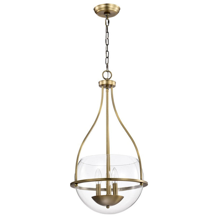 Nuvo Lighting Amado 3 Light 14" Pendant, Vintage Brass/Clear - 60-7818