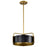 Nuvo Lighting Altos 3 Light Small Pendant, Matte Black/Natural Brass - 60-7842