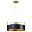 Nuvo Lighting Altos 4 Light Medium Pendant, Matte Black/Natural Brass - 60-7843