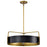 Nuvo Lighting Altos 5 Light Large Pendant, Matte Black/Natural Brass - 60-7844