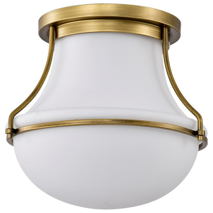 Nuvo Lighting Valdora 1 Light 14" Flush Mount, Brass/White Opal - 60-7861