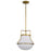 Nuvo Lighting Valdora 1 Light 14" Pendant, Natural Brass/White Opal - 60-7863