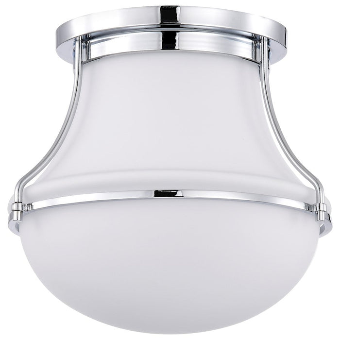 Nuvo Lighting Valdora 1 Light 10" Flush Mount, Nickel/White Opal - 60-7870