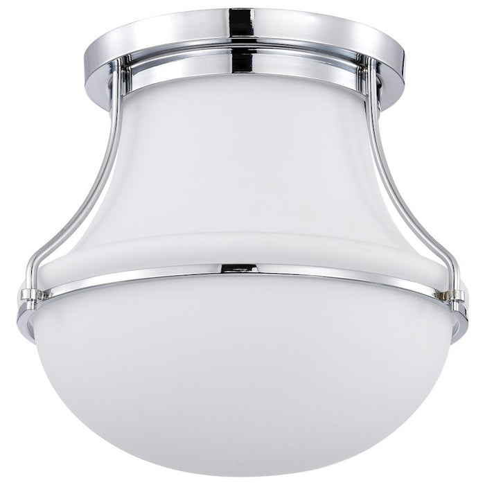 Nuvo Lighting Valdora 1 Light 14" Flush Mount, Nickel/White Opal - 60-7871