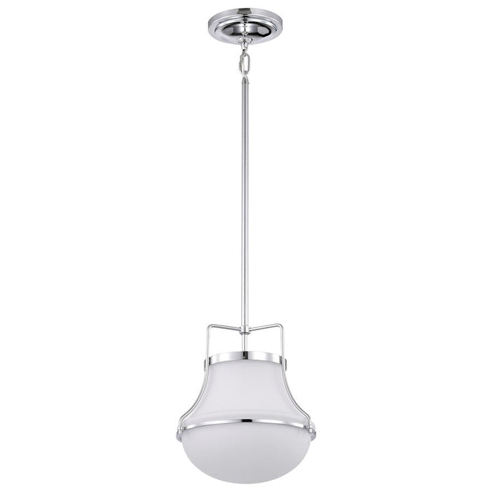 Nuvo Lighting Valdora 1 Light 10" Pendant, Polished Nickel, White Opal - 60-7872