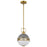 Nuvo Lighting Everton 1 Light 10" Pendant, Gray/Brass/Etched Opal - 60-7875