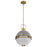 Nuvo Lighting Everton 2 Light 14" Pendant, Gray/Brass/Etched Opal - 60-7877