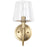 Nuvo Lighting Brookside 1 Light Sconce, Vintage Brass/Clear