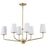 Nuvo Lighting Cordello 6 Light Island Pendant, Brass/Etched White Opal - 60-7886